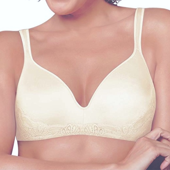 Playtex Bra Love My Curves Side Smoothing Wirefree Tru Support Ivory Pearl 40D - Picture 2 of 10